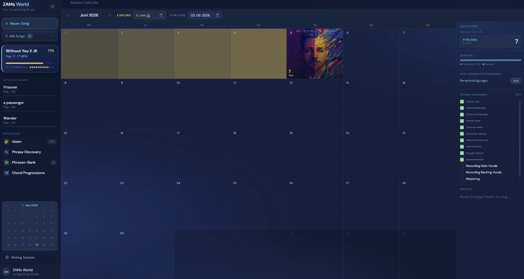 Release-Kalender